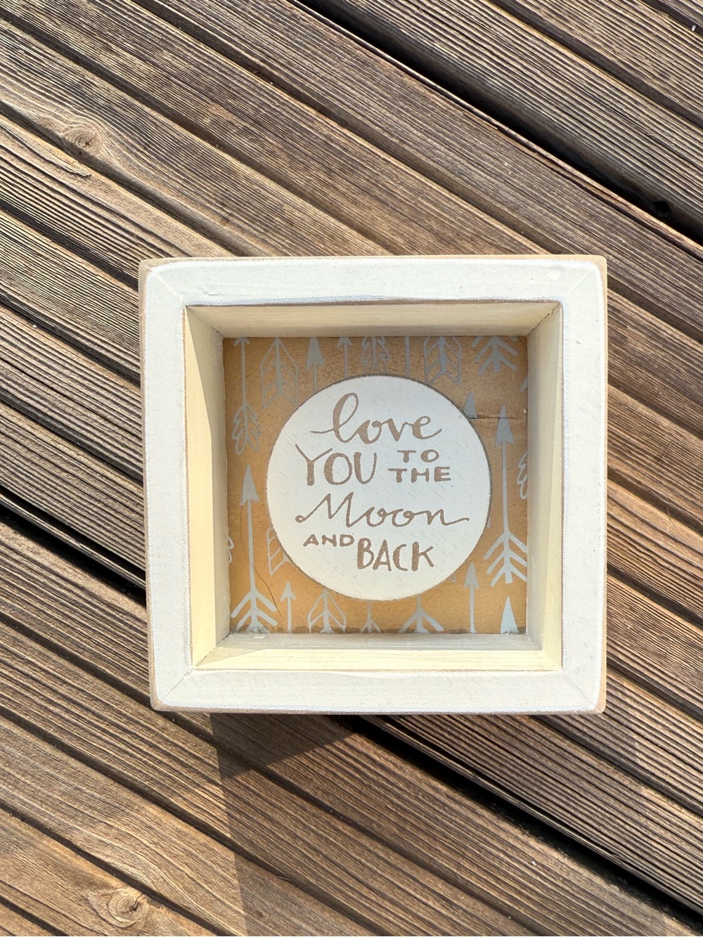 Love You To The Moon and Back wooded sign